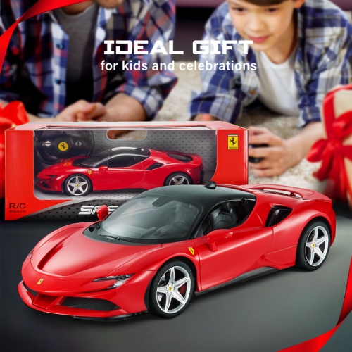 Ferrari SF90 Stradale RC Car 1/14 Scale Licensed Remote Control Toy Car with Working Lights, Rastar