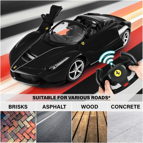 Voiture téléguidée LaFerrari Aperta à échelle 1/14 avec fonction de dérive, portes ouvertes et phares fonctionnels de Rastar