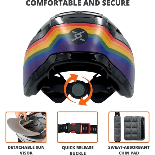 XNITO Electric Bike Helmet with LED Lights - CPSC & NTA-8776 Dual Certified - Class 3 E-Bikes, Bicycle, Scooters, Onewheel, Skateboard - DISCO