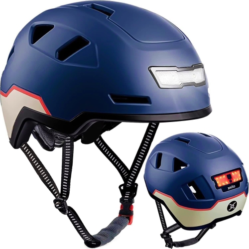 XNITO  Electric Bike Helmet \w Led Lights - Cpsc & Nta-8776 Dual Certified - Class 3 E-Bikes, Bicycle, Scooters, Onewheel, Skateboard - Logan