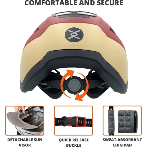 XNITO Electric Bike Helmet with LED Lights - CPSC & NTA-8776 Dual Certified - Class 3 E-Bikes, Bicycle, Scooters, Onewheel, Skateboard - VALKYRIE