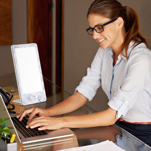 Verilux HappyLight Luxe Light Therapy Lamp - Marble