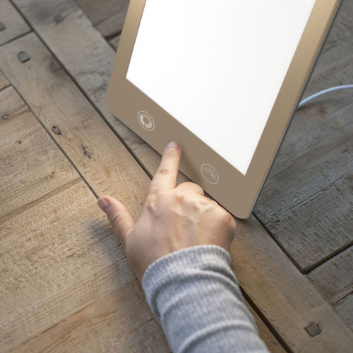 Verilux HappyLight Luxe Light Therapy Lamp - Champagne Gold