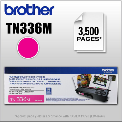 ** 365 DAYS WARRANTY **/ Brother TN336M High Yield Original Magenta Toner Cartridge, For: HL-L8250 - MFC-L8850CDW. By AZX-DEALS CANADA **Extra
