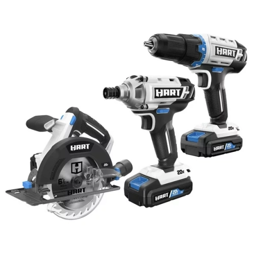 HART  20-Volt 3 Tool Combo Kit With 2.0Ah Lithium-Ion Batteries