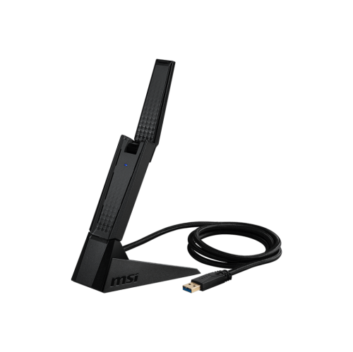 MSI AXE5400 WIFI 6E USB Adapter, 6GHz, up to 2402 Mbps, 802.11ax, Plug and Play, High-Speed Long Range USB Gaming Adapter