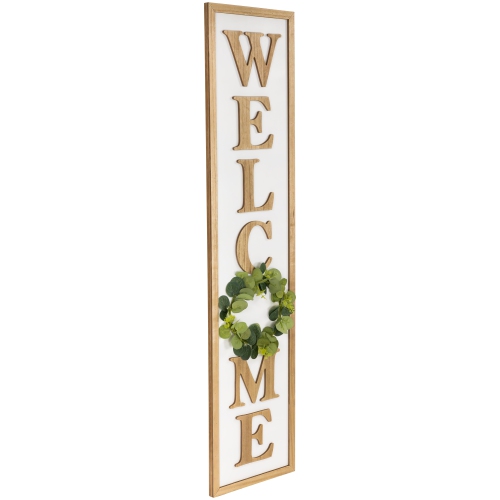 Welcome Wooden Framed Outdoor Porch Sign - 40"