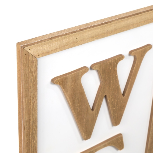 Welcome Wooden Framed Outdoor Porch Sign - 40"