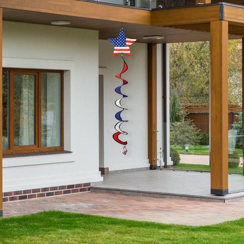 51" Americana Stars and Stripes Outdoor Wind Spinner