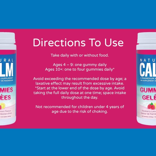 Natural Calm Magnesium Gummies, 120 Count - Chewable