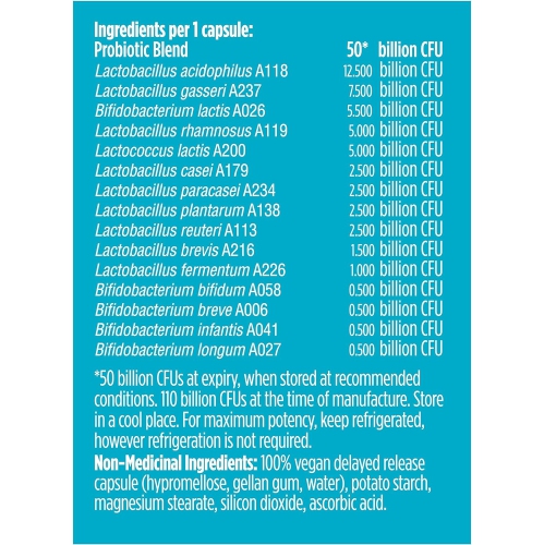 Véritable probiotique de santé pour femmes, 50 milliards de CFU, 30 ct