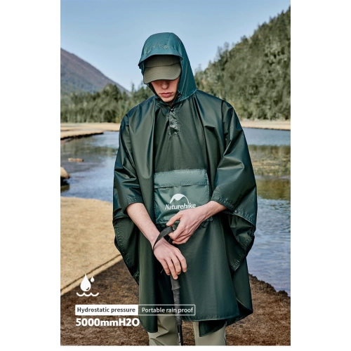 Naturehike Poncho | Camping Hooded Raincoat Outdoor Unisex Lightweight