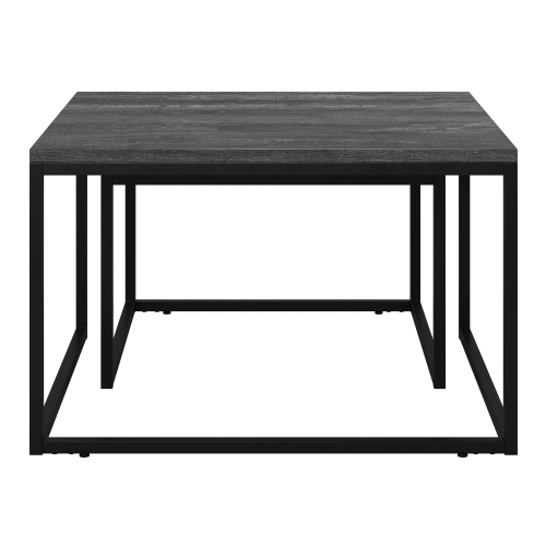 CorLiving Square Nesting Coffee Tables-Grey Wood