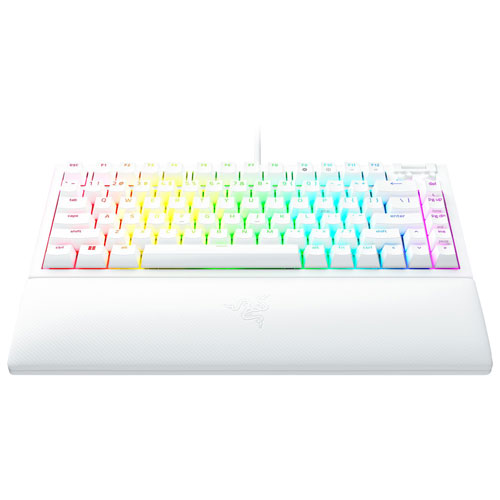 Razer BlackWidow V4 Ergonomic 75% Gaming Keyboard - White