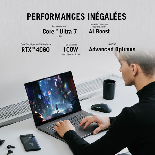 ASUS ROG Zephyrus G16 OLED Nebula16" Gaming Laptop -Eclipse Grey (Intel Core Ultra 7 155H/512GB SSD/16GB RAM/GeForce RTX 4060)
