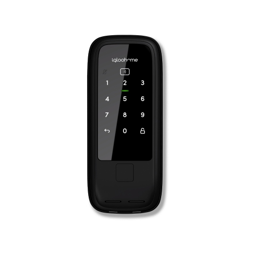 igloohome Keyless Entry Smart Rim Lock - Electronic Keypad, Instant Remote Access via Bluetooth/Code/App/Fob, No WiFi Required - Home, Office, Airbnb