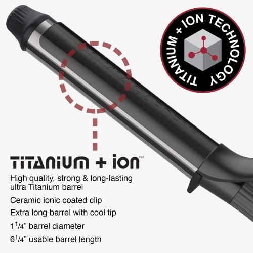 Olivia Garden - 1-1/4" Titanium Ion Curling Iron