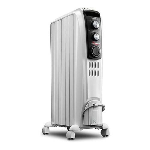 Open Box- De'Longhi Oil-Filled Radiator Space Heater- White