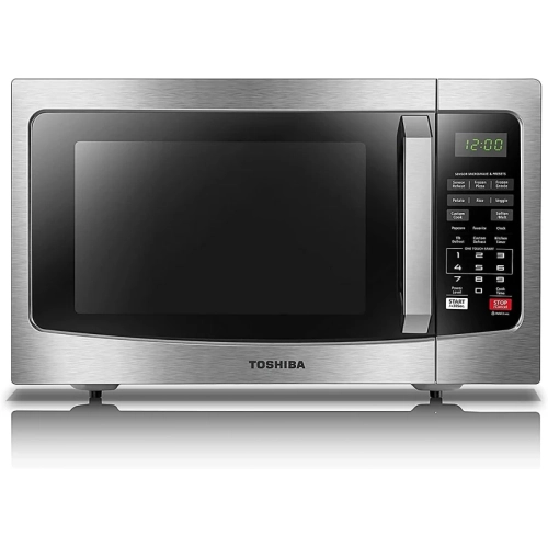 TOSHIBA ML-EM31P(SS)/CA Microwave Oven: Smart Sensor, Easy Clean Interior, ECO Mode, Sound On/Off -1.2 Cu. ft, Stainless Steel