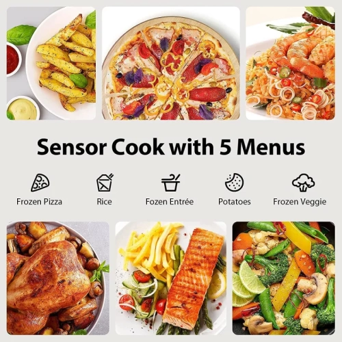 TOSHIBA ML-EM31P(SS)/CA Microwave Oven: Smart Sensor, Easy Clean Interior, ECO Mode, Sound On/Off -1.2 Cu. ft, Stainless Steel