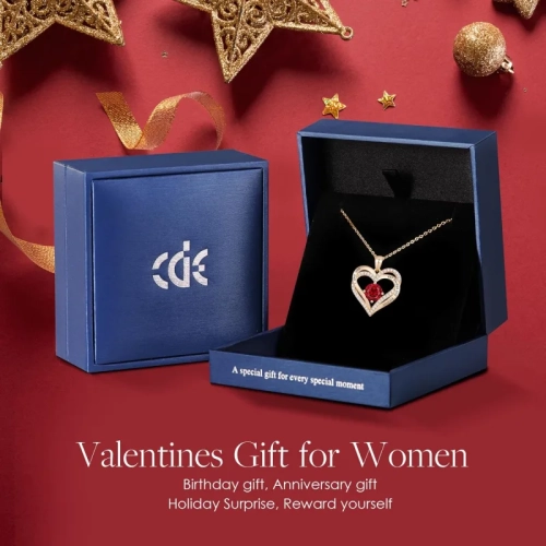 925 Sterling Silver Heart Pendant Necklace with Birthstone Zirconia - Ideal Birthday, Mother’s Day, Anniversary Gift for Women, Wife, Mom,