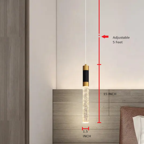 (3 Pack )Modern LED Crystal pendant warm light, Adjustable length up to 5 feet