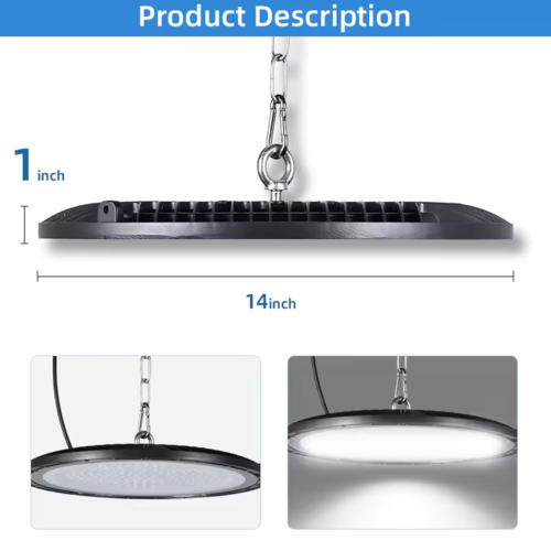 4 PACK - Super bright 200 Watt 14 Inch LED Bay light, 6500K Cool white, Certified dust/water proof