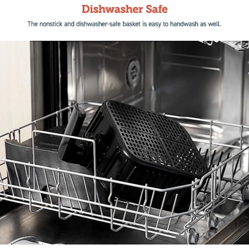 5.8qt Max XL Air Fryer Oven Combo - 12 One-Touch Custom Functions, Nonstick, Dishwasher-Safe, Cookbook & Online Recipes