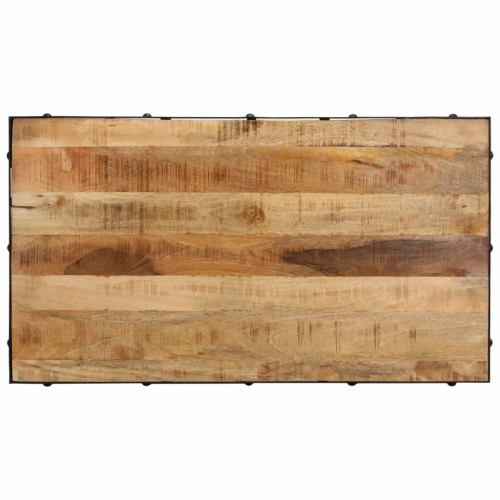 vidaXL Coffee Table with Wheels Solid Mango Wood 100x55x26 cm