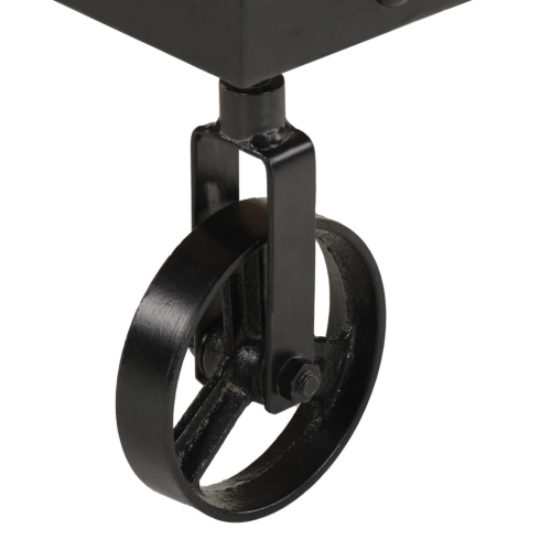 vidaXL Coffee Table with Wheels Solid Mango Wood 100x55x26 cm