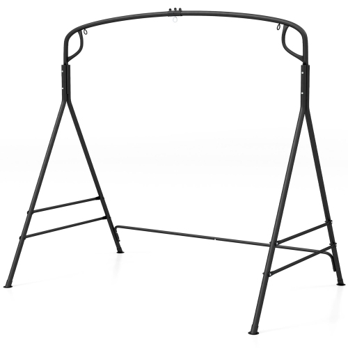 GYMAX  Metal Porch Swing Stand Heavy Duty Hanging Swing Frame Indoor Outdoor