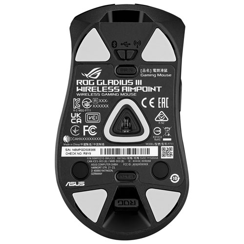 Souris de jeu optique sans fil de 36 000 ppp ROG Gladius III Wl Aimpoint d'ASUS - Noir