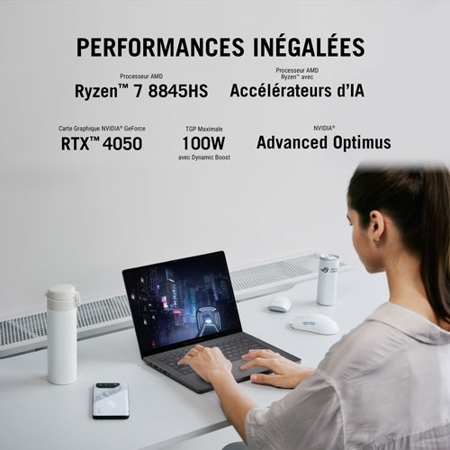 ASUS ROG Zephyrus G14 OLED Nebula 14" Gaming Laptop -Eclipse Grey (AMD Ryzen 7 8845HS/512GB SSD/16GB RAM/GeForce RTX 4050)