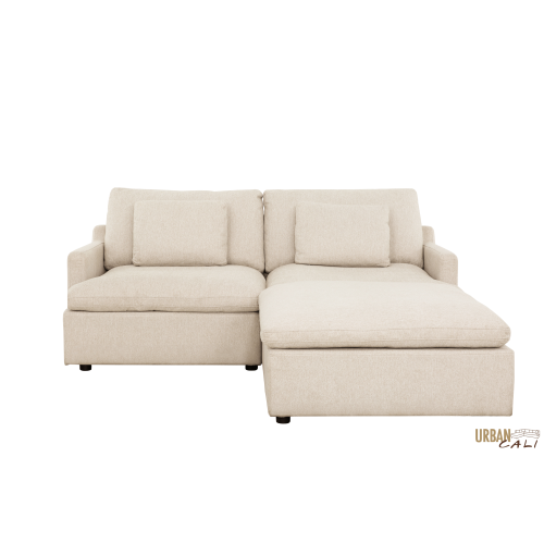 Urban Cali Long Beach Small Modular Sectional Sofa with Ottoman