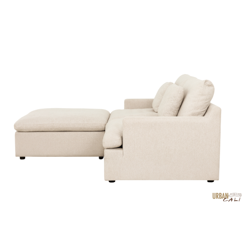 Urban Cali Long Beach Small Modular Sectional Sofa with Ottoman