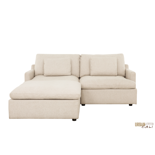 Urban Cali Long Beach Small Modular Sectional Sofa with Ottoman