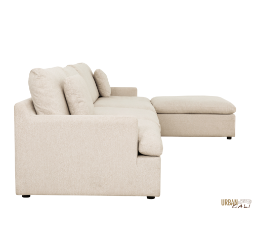Urban Cali Long Beach Large Modular Sectional Sofa with Ottoman