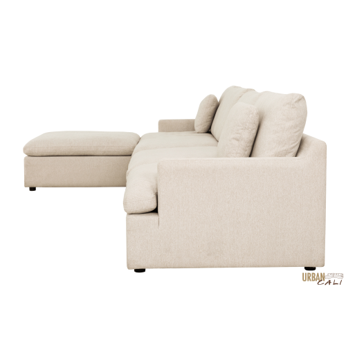 Urban Cali Long Beach Large Modular Sectional Sofa with Ottoman