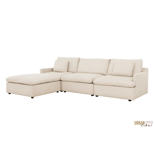 Urban Cali Long Beach Medium Modular Sectional Sofa with Ottoman