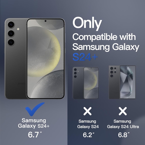 Magnetic Case for Samsung Galaxy S24+ / S24 Plus 5G, Compatible with MagSafe, Translucent Matte Back Shockproof Phone Cover