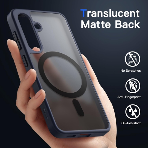 Magnetic Case for Samsung Galaxy S24+ / S24 Plus 5G, Compatible with MagSafe, Translucent Matte Back Shockproof Phone Cover