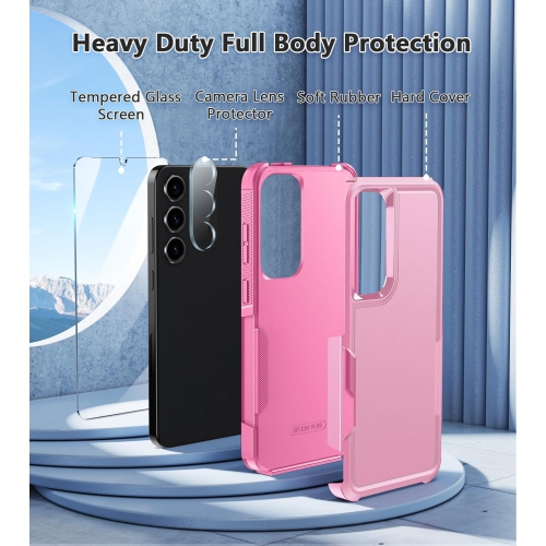 Samsung Galaxy S24-Plus Case: Rugged Heavy Duty Shockproof Protective Cell Phone Cover Military Grade Drop Protection Bumper Tough- Durable Dual