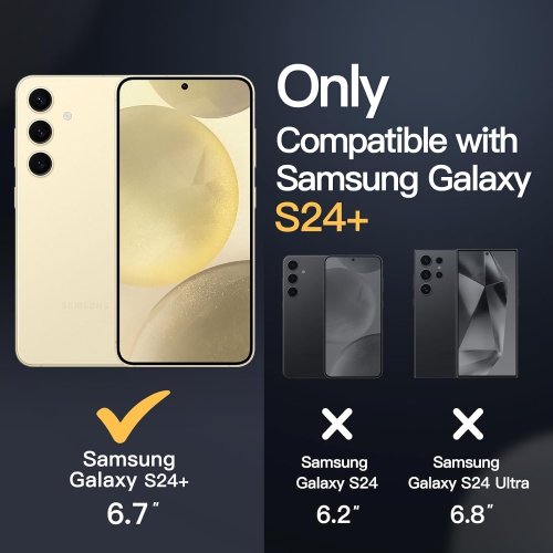 Magnetic Case for Samsung Galaxy S24+ / S24 Plus 5G, Compatible with MagSafe, Translucent Matte Back Shockproof Phone Cover