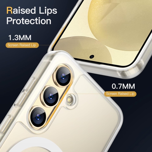 Magnetic Case for Samsung Galaxy S24+ / S24 Plus 5G, Compatible with MagSafe, Translucent Matte Back Shockproof Phone Cover