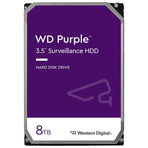 Image 1 of 4.. WD Purple 8TB 3.5" 5040RPM SATA Desktop Internal Hard Drive - Purple