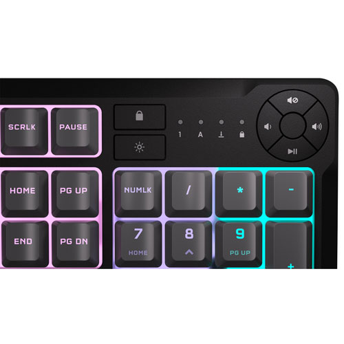 Corsair K55 Core RGB Backlit Gaming Keyboard - Grey - Only at Best Buy