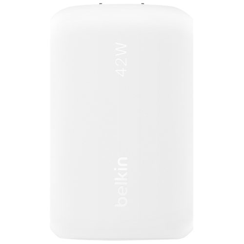 Belkin Dual Port 42W USB-A / USB-C Wall Charger - White