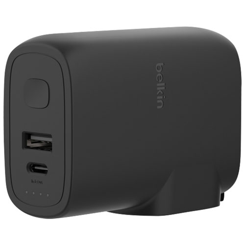 Belkin BoostCharge Hybrid 2-in-1 25W USB-A / USB-C Wall Charger + 5000 mAh Power Bank