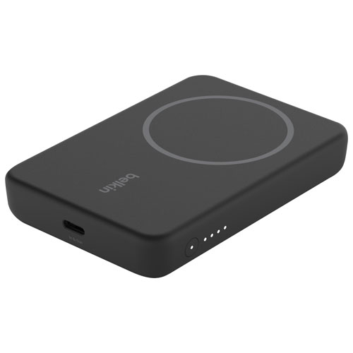 Belkin 5000 mAh USB-C Magnetic Wireless Power Bank with MagSafe - Black