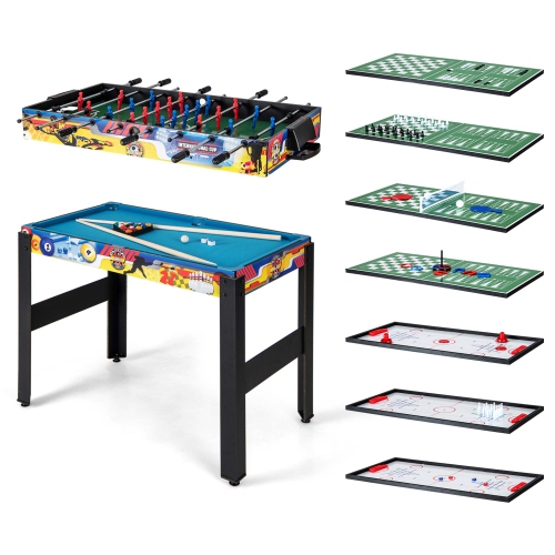 Costway 12-in-1 Combo Game Table Set with Foosball Air Hockey Pool Ping Pong Chess Bowling
